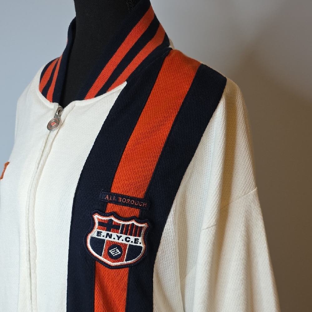 E.N.Y.C.E. White Jacket with Orange Detail